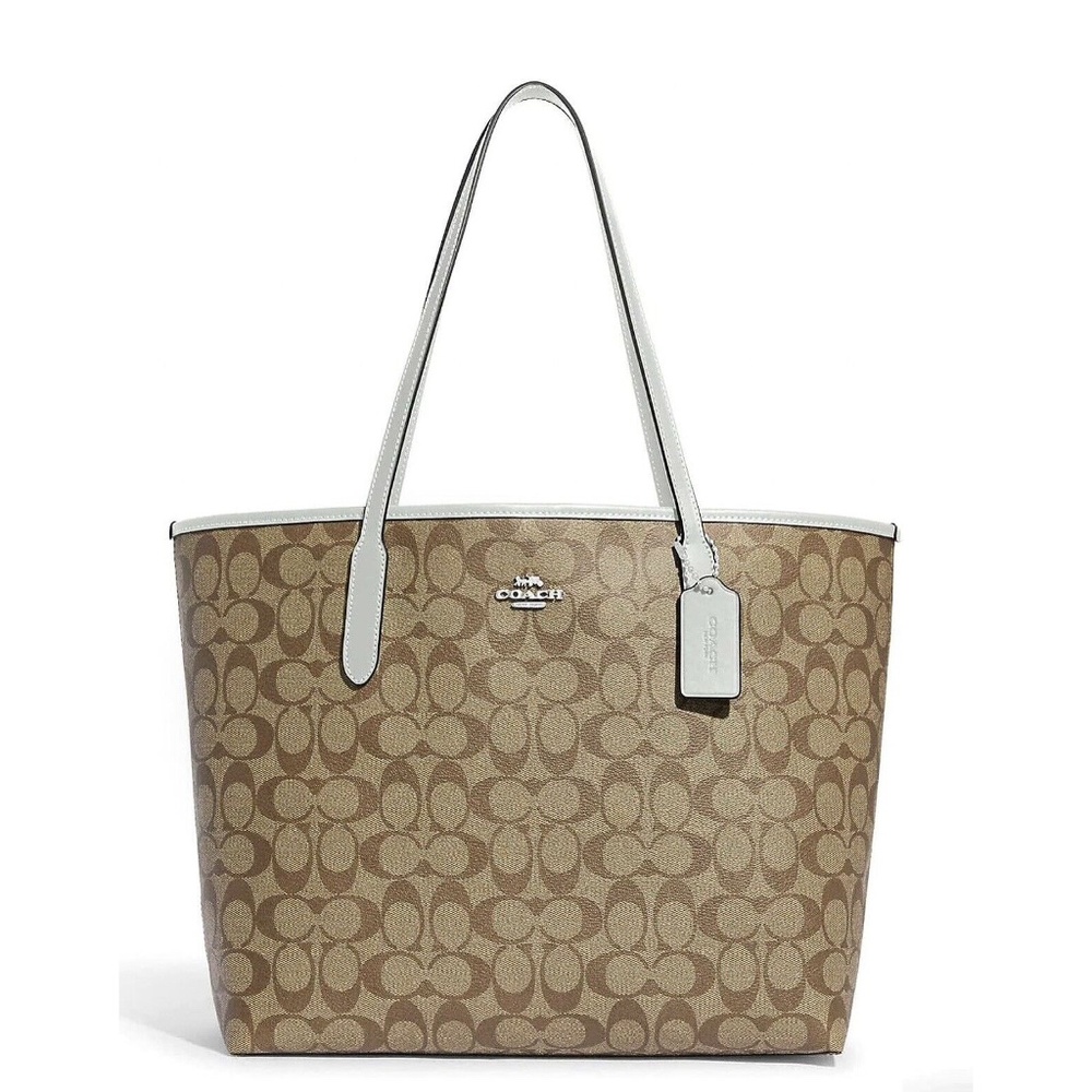 COACH Signature City Tote - Khaki Light Sage